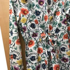 Floral scrub top/ lab coat